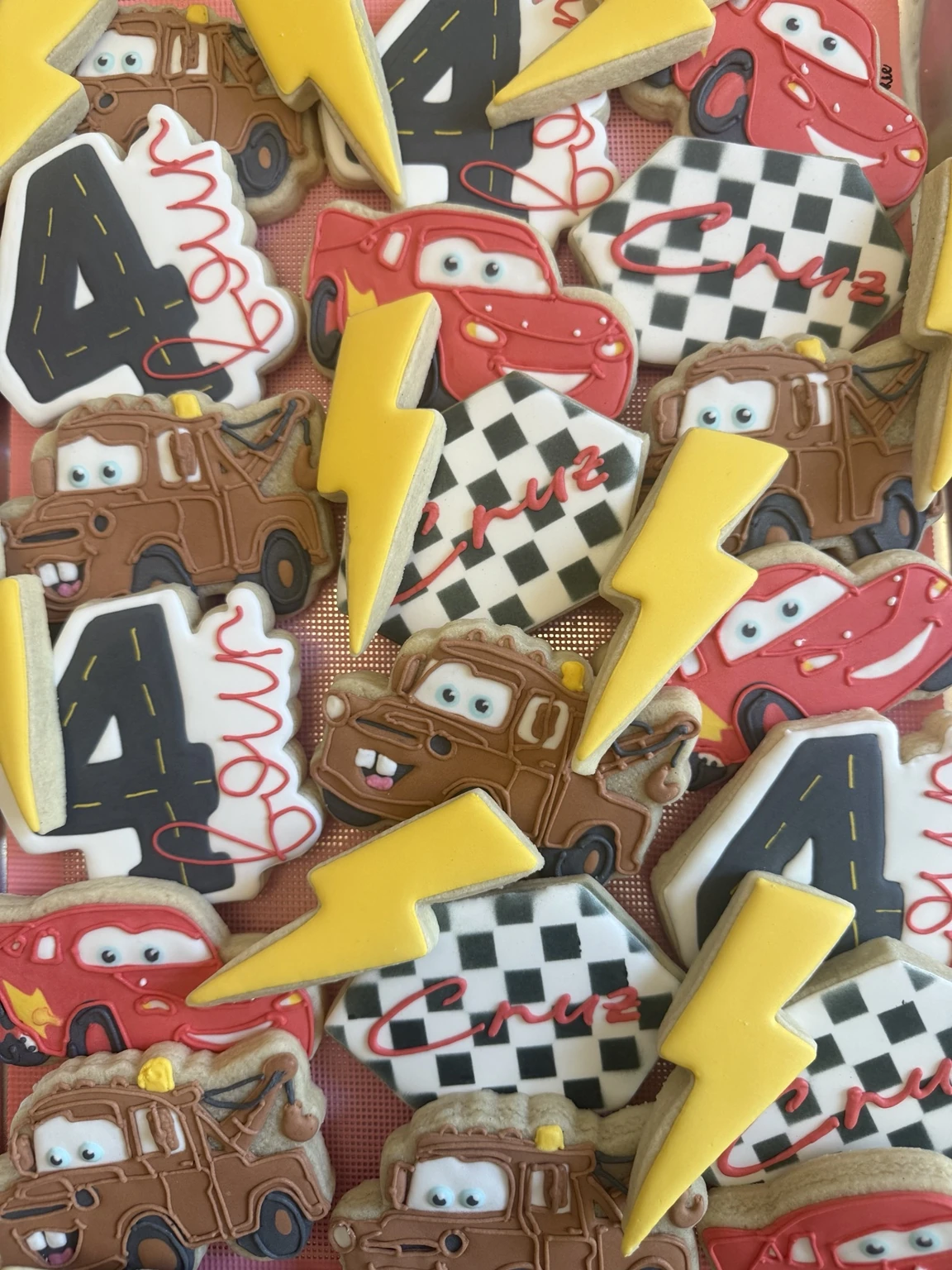 Cars Birthday decorated cookies