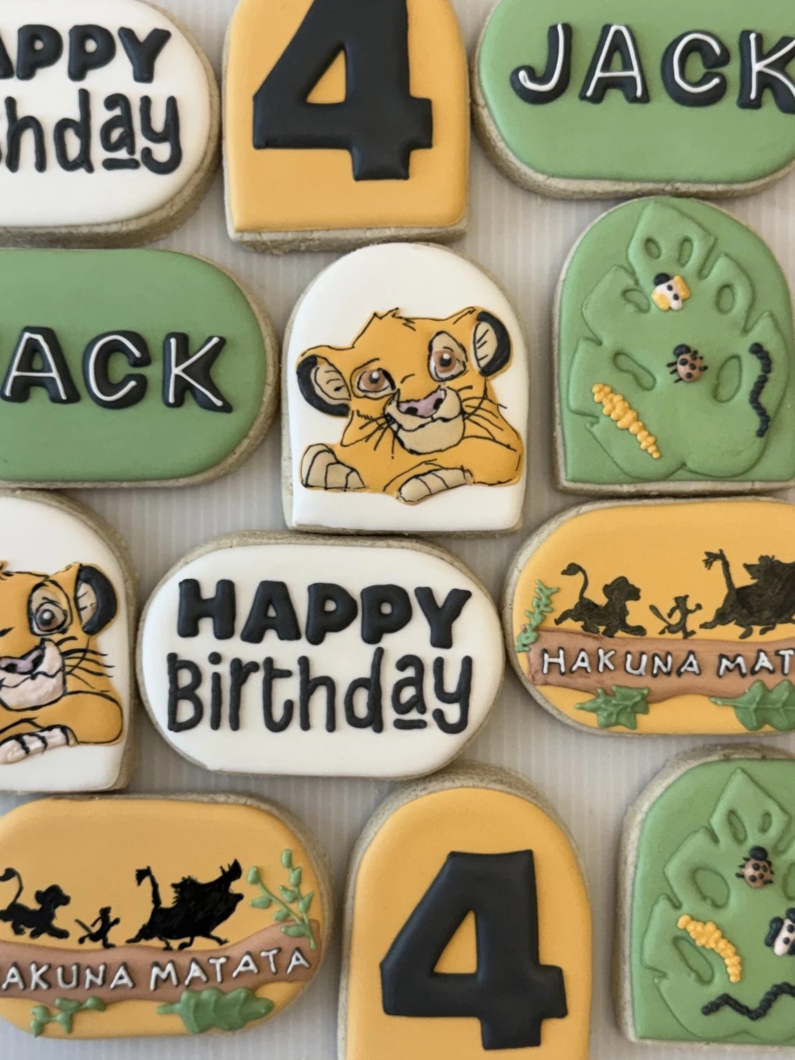 Lion King Birthday decorated cookies